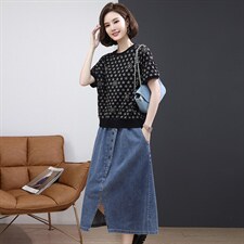 2023夏季新款时尚气质宽松显瘦休闲舒适T恤女，女装T恤，丽影随形