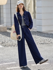 2025秋装新款时尚气质牛仔三件套，女装套装/套裙，依路服饰