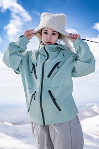 冬新防风防水拉链魔术贴滑雪服情侣款大码加绒夹克外套M19-P180图片