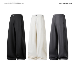 垂感阔腿西装裤cleanfit高级感直筒休闲长裤504-K868-P40控68图片