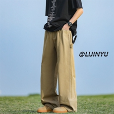 夏季薄款运动裤男纯棉直筒宽松休闲长裤子K687特批：45：88，男装休闲裤，星座718-1