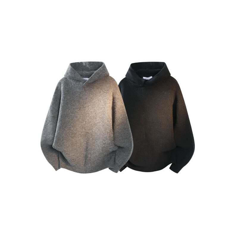 1303B-MY840-P45特P秋冬美式重磅850G侧开叉连帽毛衣内搭针织衫，男装针织衫/毛衣，星座1303B