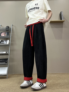 D-A178-K5002  P55  2025春季新款美式休闲弯刀裤子图片