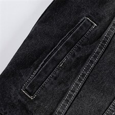 JK575-p95-限价128  现货白底牛仔夹克肥仔量足破洞印花大码图片