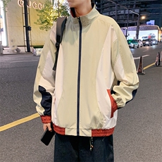 2025新款现货小米格撞色夹克男立领上衣外套DSA157B-J1571-P70，男装夹克，电商A157B