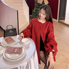 现货新款圣诞款2176-P350-K520双面羊绒大衣配围脖，女装双面呢大衣，网红馆