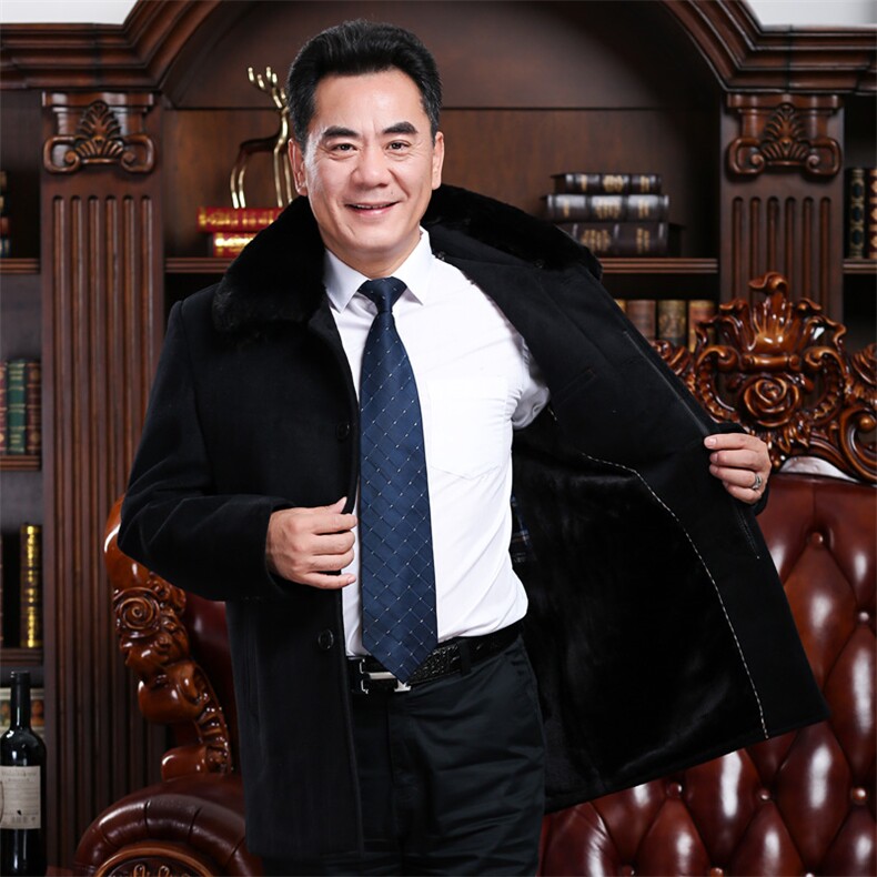 8019/老年人呢大衣爷爷中长款大衣父亲冬季外套,男装毛呢大衣,星座1216（原钱塘722）