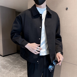 社会小伙高端呢子明线宽松韩版外套大衣夹克男A236-JK8009-P130