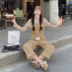 (2024新款现货)学院风背带裤两件套212A-8852-P135-K199，女装套装/套裙，浙宝212A