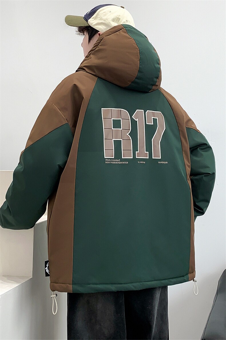 冬上新加棉加厚棉服港风时尚连帽棉衣外套男女8325-P110控价158,男装棉衣,电商A441-1