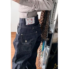 潮牌原色丹宁刺绣弹力牛仔裤男款秋季新款百搭休闲长裤N9182，男装牛仔裤，星座1116A（原606A-3）