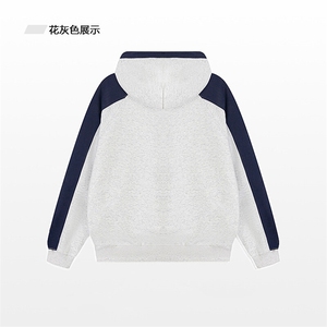抖音得物供货 提供视频秋冬重磅美式宽松接拼连帽卫衣32205图片