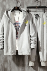 TK6047-P85开衫连帽卫衣套装男运动套装两件套，男装休闲套装，电商A040A
