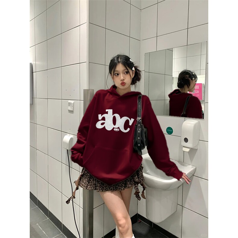 C0218-P55美式复古字母印花连帽卫衣学院风学生情侣上衣,男装卫衣,星座617A-2