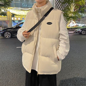 秋冬季港风灯芯绒棉衣马甲潮流宽松加厚保暖潮流棉服男BYM05P65图片