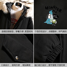 MM48074-P130冬季大毛领衣男士大码加厚袄男服砖墙挂拍，男装棉衣，电商A040A