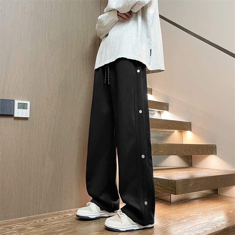 现货！秋冬男士高品质华棉宽松排扣运动裤休闲裤K79-p48-控78,女装休闲裤,星座617B