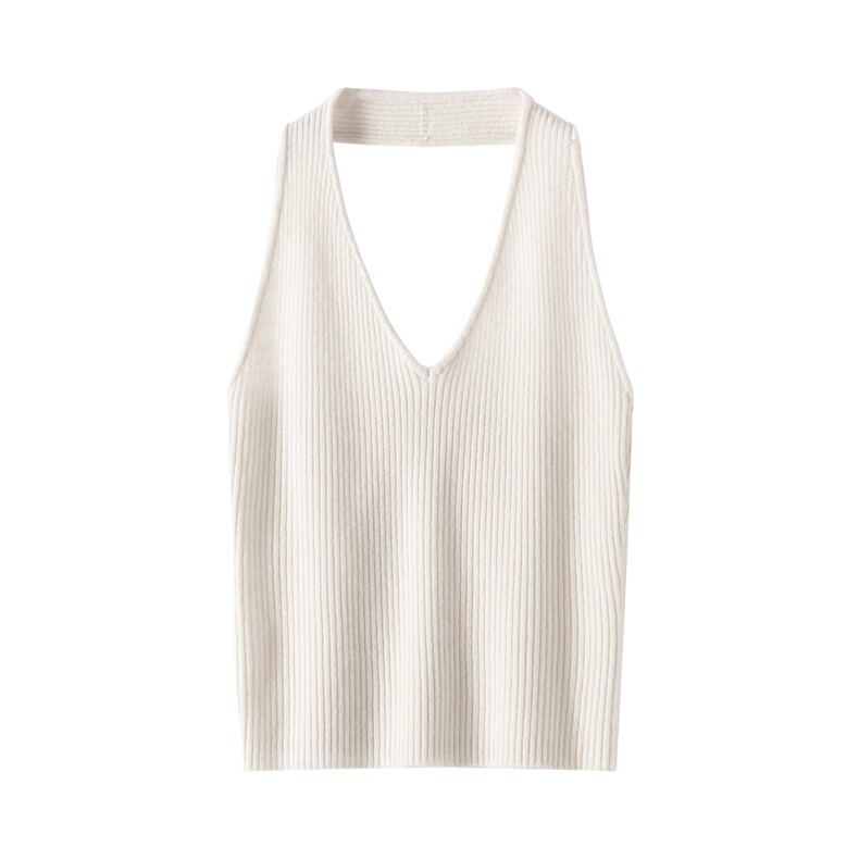 2025年秋季修身型百搭深V套头吊带，女装背心吊带，金暖绒