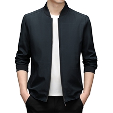 新款男外套休闲纯色夹克男秋冬装爸爸装中青年外套ZS8287-P105，男装夹克，电商B212（原钱塘6029）