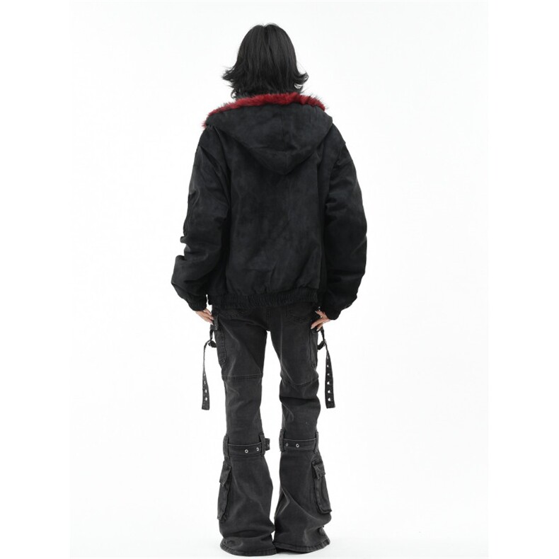 有货。。连帽棉衣外套座山雕毛领pu棉服男冬季高街痞帅MF429-P128,男装棉衣,星座412-3