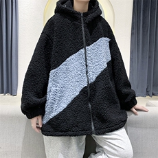 DM71-P95冬装现货港风宽松休闲羊羔毛中性情侣棉衣棉袄，男装棉衣，电商D321-1