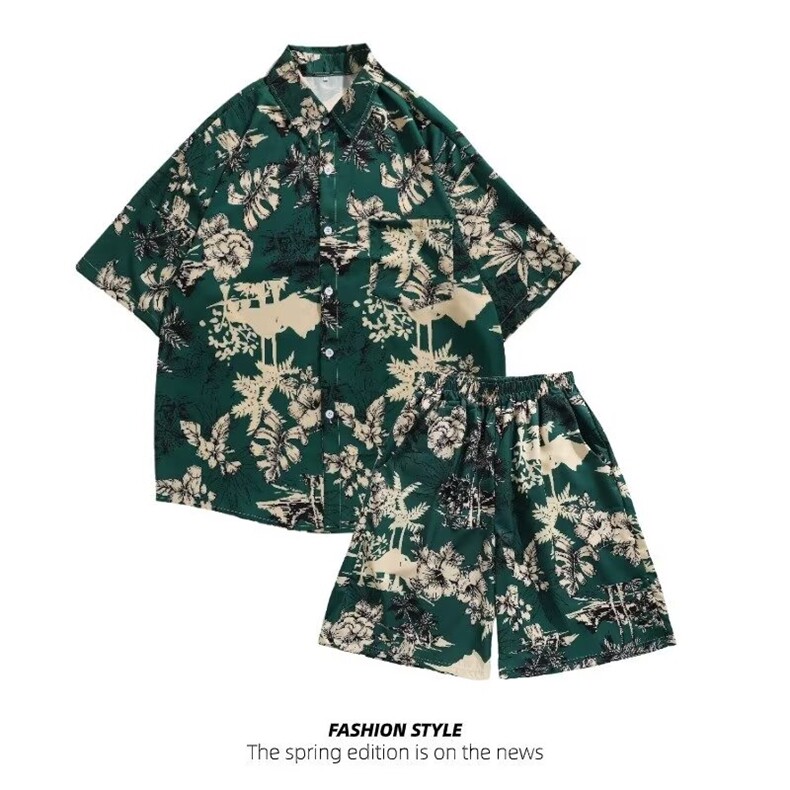 2025夏新款文艺ins扎染痞帅小众休闲运动套装两件套TZ006P45，男装休闲套装，星座1108