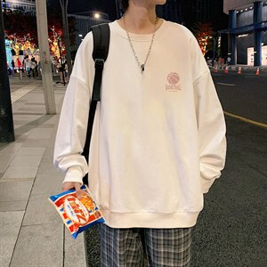 S6237-P28秋季圆领卫衣男大码韩版宽松长袖外套，男装卫衣，电商A040