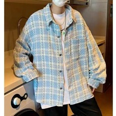 635-P48针织小香风外套男潮牌宽松休闲开衫夹克春秋款复古，男装夹克，电商B323A