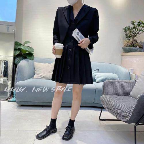 现货秋季新款披肩西装百褶裙，女装西装，迎盈柳韵