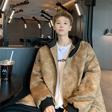 绗棉特批100控158178美式连帽机车棉服棉衣面包服外套男MY245，男装棉衣，电商B370