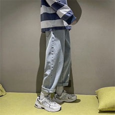 高街复古牛仔裤男秋季新款时尚潮流水洗裤子A080-9261-P35，男装牛仔裤，电商A080