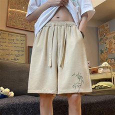 夏季薄款冰丝裤速干裤印花休闲短裤XT2424-TP25控价38，男装休闲裤，电商A102-1