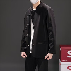 新中式西装外套男小众设计感风夹克立领痞帅潮西服XA146，男装夹克，星座1116A-1（原606A）