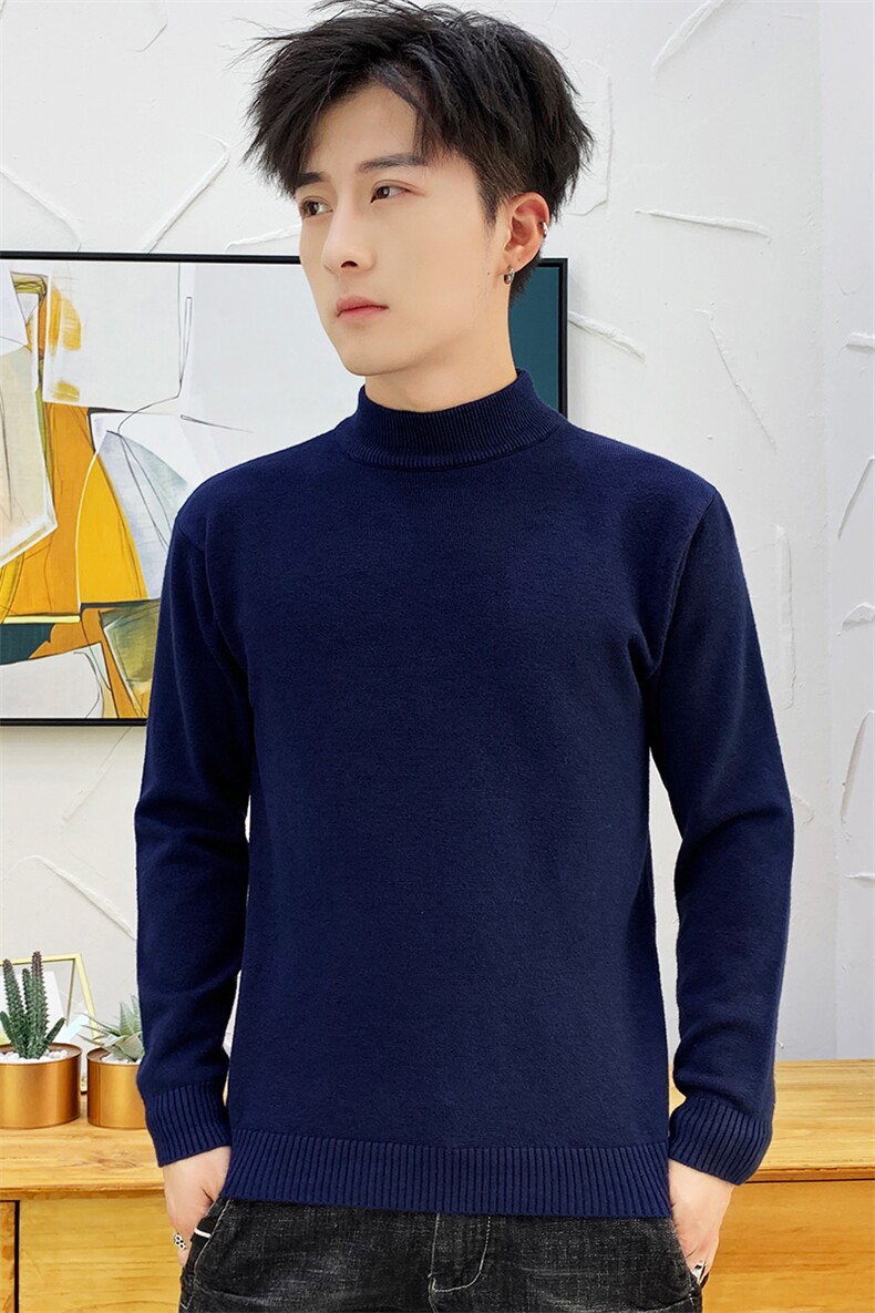 男跑量新款半高领针织衫毛衣时尚1018-M001加绒-P29-4XL-5XL-P32,男装针织衫/毛衣,星座1018