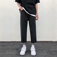 牛仔裤男韩版潮流宽松百搭直筒小雏菊港风痞帅男九分裤kz962-p33，男装牛仔裤，星座1008-2