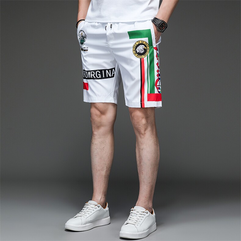 时尚印花短裤男薄款宽松休闲裤子夏季新款青年男士潮流百搭五分裤,男装休闲裤,电商B212（原钱塘6029）
