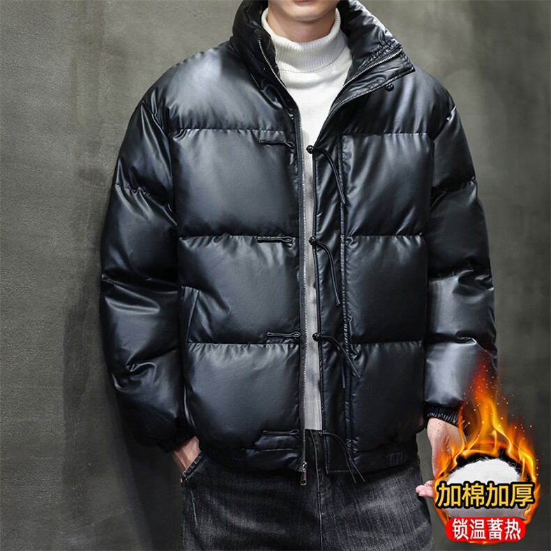 风冬季盘扣潮皮棉衣男士立领棉袄外套xz815-9881p155，男装棉衣，星座815（原A203）