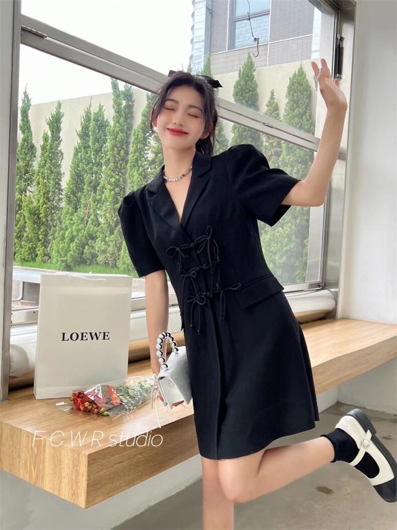 盘扣西装连衣裙，女装西装，非诚勿扰