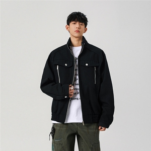 1303B-JK5512-P80 座山蟒重磅水洗帆布双领男女休闲夹克 原版现货图片