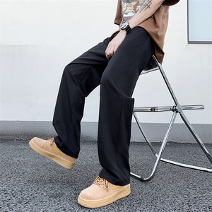 休闲裤男韩版潮流垂感痞子帅气纯色2023夏季新款ins长裤K4121-P35图片
