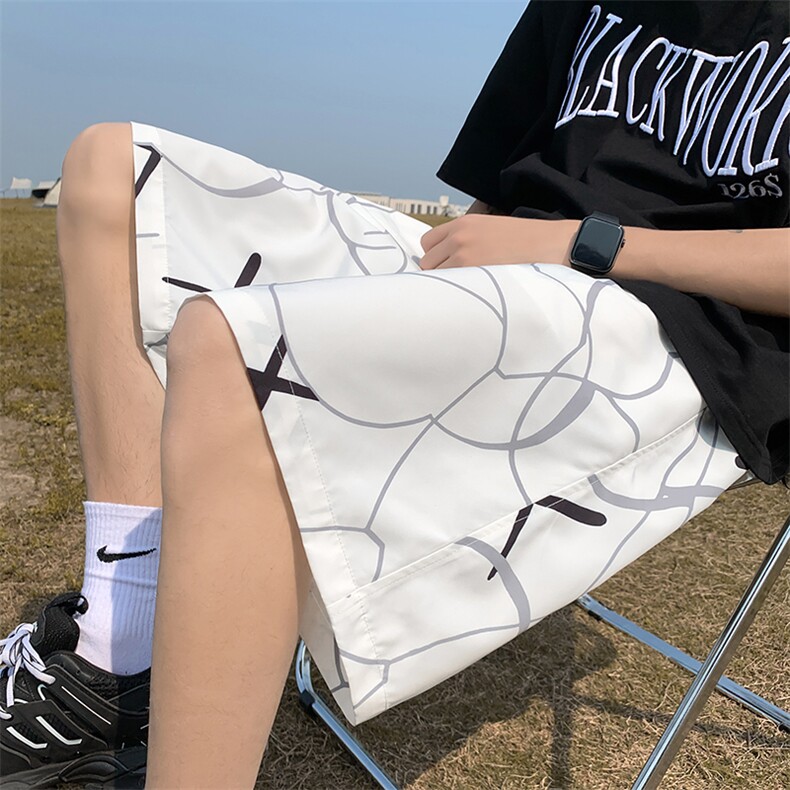 2023夏季满印潮牌嘻哈街头男舒适潮休闲五分短裤XD22961-P40,男装休闲裤,电商A042