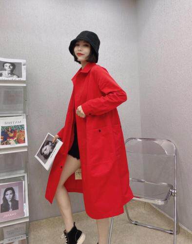 春装韩版风衣，女装风衣，依伊贝诺