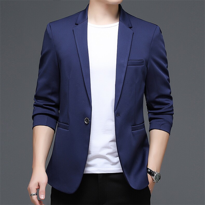NJ8022钱塘2020-2时尚休闲简约秋装中青年男士百搭西服外套P73,男装西服,钱塘207-2