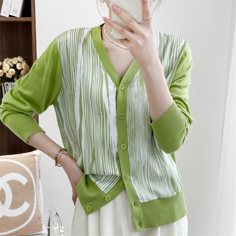 时尚百搭女士羊毛衫简约优雅V领开衫舒适修身针织外套，女装羊毛衫，宛庄羊绒