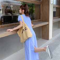 法式V领刺绣连衣裙2C105-1052-P120-K178，女装连衣裙，2C105