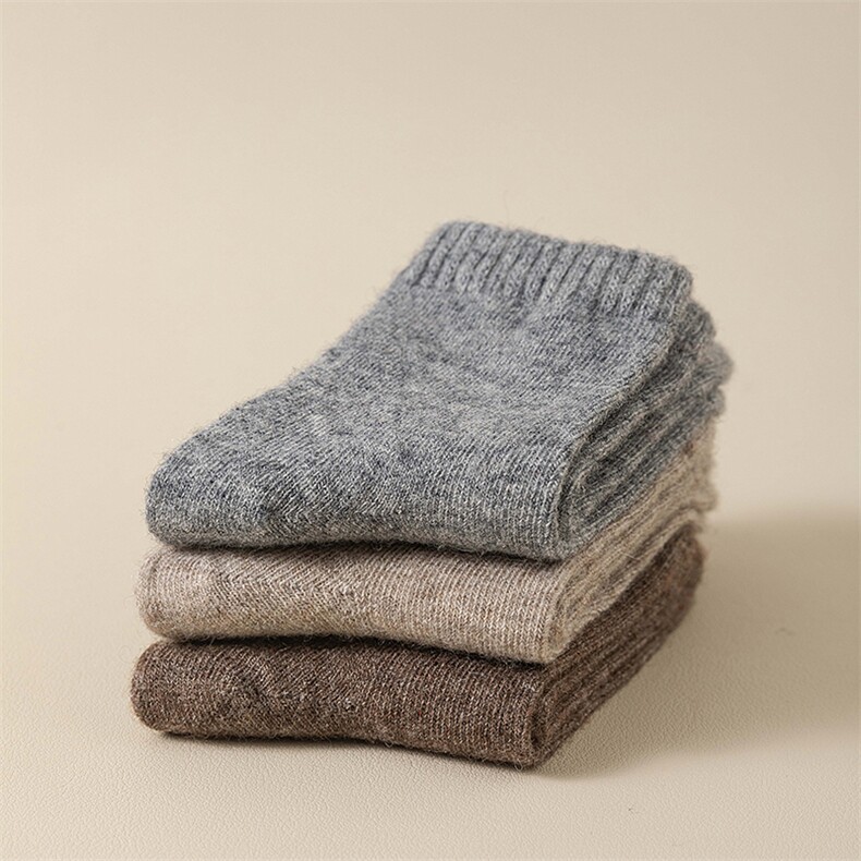 春秋冬季儿童袜男女通用时尚百搭通勤柔软，童装袜子围巾，锦驼羊绒