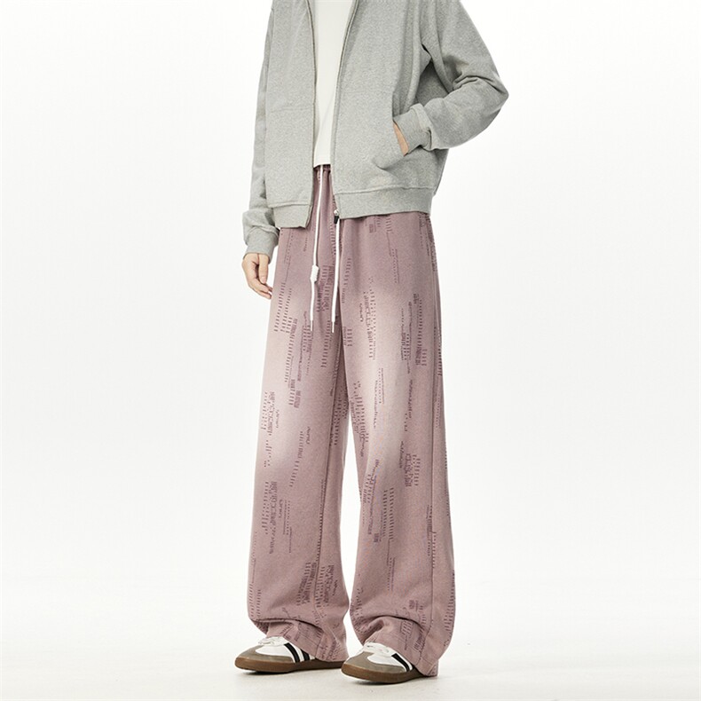 703-K398-P55开口笑烧花水洗炒色直筒休闲长裤，男装休闲裤，星座703