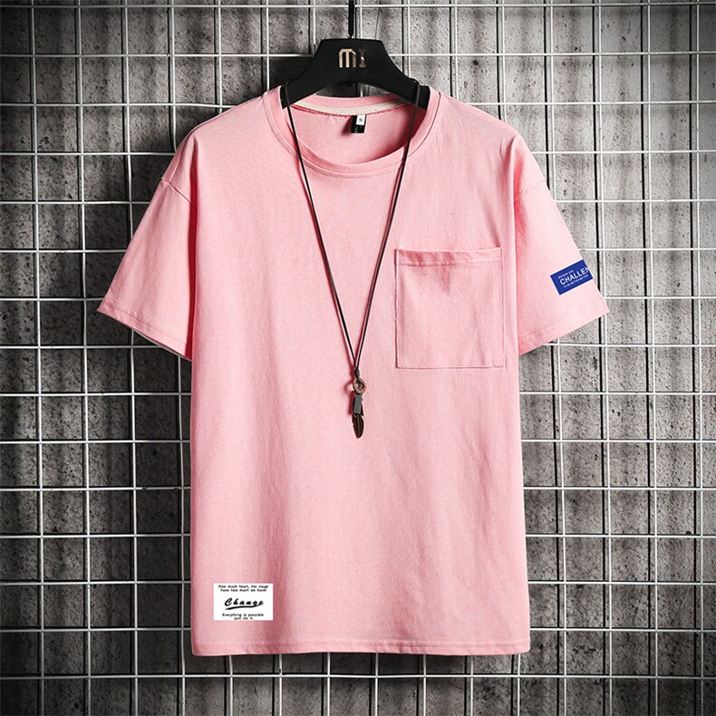DX24062-P25大口袋百搭短袖t恤男大码半袖体恤上衣服,男装T恤,电商A040A