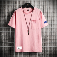 DX24062-P25大口袋百搭短袖t恤男大码半袖体恤上衣服，男装T恤，电商A040A