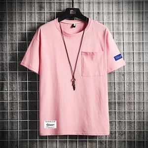 DX24062-P25大口袋百搭短袖t恤男大码半袖体恤上衣服图片